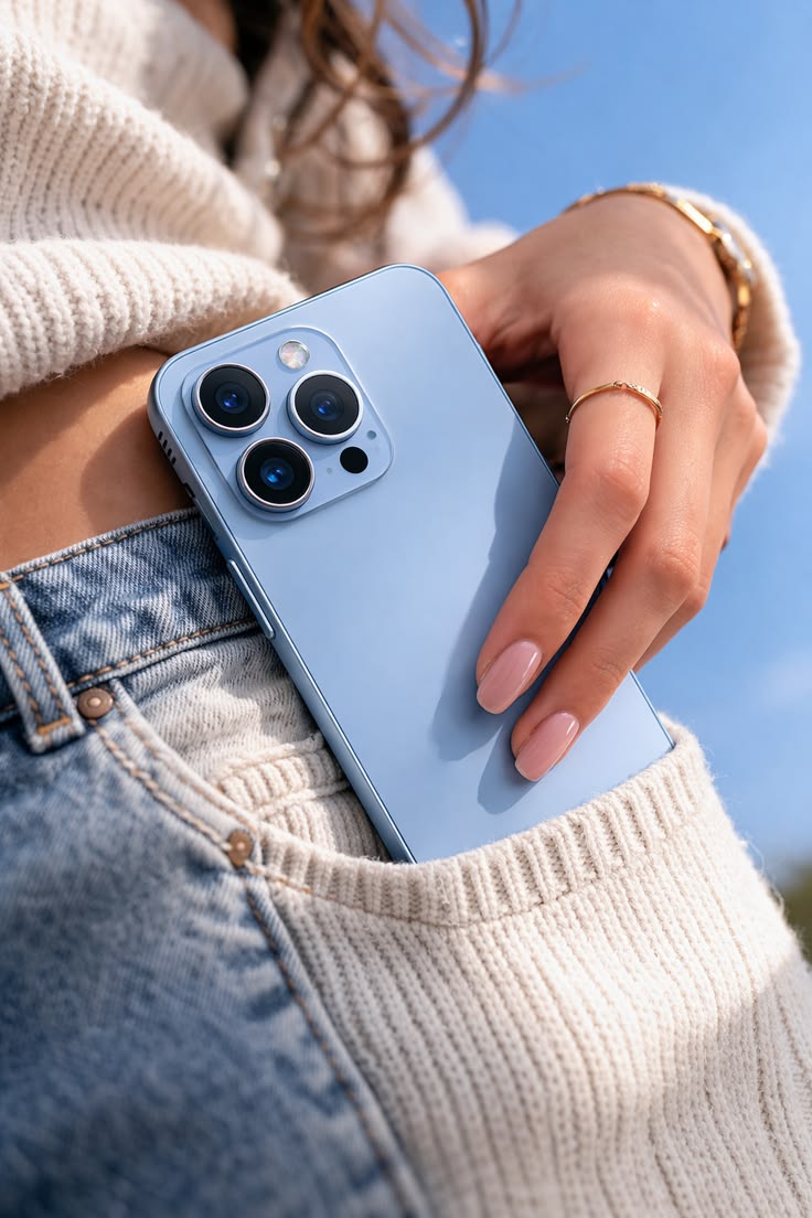 iPhone remis à neuf tenu en main, illustrant le choix d’un téléphone reconditionné fiable et esthétique au Canada.