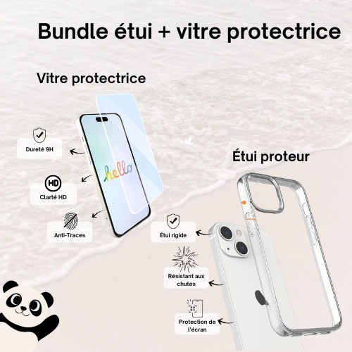 Bundle Étui + Vitre protectrice | Protection complète de qualité supérieur – Tous modèles