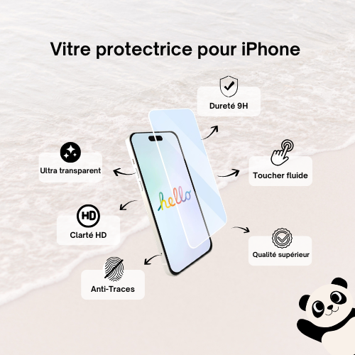 Vitre protectrice iPhone 9H | Verre trempé anti-rayures ultra transparent – Tous modèles